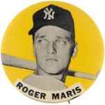 1960s ROGER MARIS PM10 STADIUM BUTTON (COLOR VARIETY).