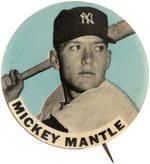 1960s MICKEY MANTLE (HOF) PM10 STADIUM BUTTON (COLOR VARIETY).