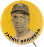 1950s JACKIE ROBINSON (HOF) PM10 STADIUM BUTTON.