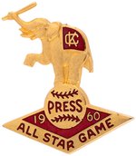 "1960 ALL STAR GAME" BASEBALL PRESS PIN.