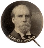 SCARCE HUGHES PORTRAIT BUTTON WITH NJ GOP TEXT ON W&H BACK PAPER.