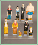 “POPEYE THIMBLE THEATER PORCELAIN CHARACTERS” BOXED SET.