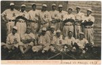 c. 1909 SAGINAW, MI WA-WA'S BASEBALL TEAM POSTCARD.