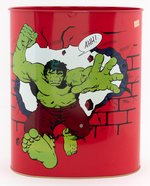 "THE INCREDIBLE HULK" 1970s METAL TRASH CAN.