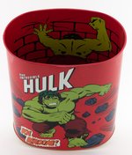 "THE INCREDIBLE HULK" 1970s METAL TRASH CAN.