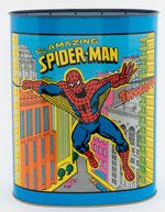"THE AMAZING SPIDER-MAN" 1970s METAL TRASH CAN.