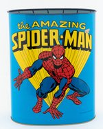 "THE AMAZING SPIDER-MAN" 1970s METAL TRASH CAN.