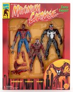 TOY BIZ MAXIMUM CARNAGE TRIPLE THREAT ACTION FIGURE SET.