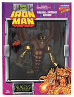 TOY BIZ IRON MAN DRAGON SERIES AUREUS FIGURE IN BOX.