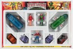 TOOTSIETOY "FLASH GORDON AND THE EVIL MING" DIECAST VEHICLE AND PLASTIC FIGURE SET.