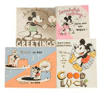 MICKEY MOUSE GREETING CARDS.