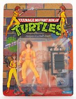 "TEENAGE MUTANT NINJA TURTLES - APRIL O'NEIL" SERIES 1 44 BACK CARDED ACTION FIGURE.