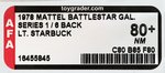 "BATTLESTAR GALACTICA - LT. STARBUCK" AFA 80+ NM.