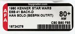 "STAR WARS: THE EMPIRE STRIKES BACK - HAN SOLO (BESPIN OUTFIT)" 41 BACK-D AFA 80+ NM.