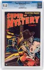 SUPER-MYSTERY COMICS VOL. 7 #4 MARCH 1948 CGC 9.0 VF/NM DAVIS CRIPPEN ("D" COPY).