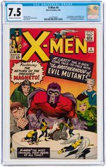 X-MEN #4 MARCH 1964 CGC 7.5 VF- (FIRST QUICKSILVER, SCARLET WITCH & BROTHERHOOD OF EVIL MUTANTS).