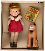 LITTLE ORPHAN ANNIE & SANDY BOXED DOLL SET WITH BOOK.