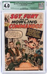 SGT. FURY AND HIS HOWLING COMMANDOS #1 MAY 1963 CGC QUALIFIED 4.0 VG (FIRST SGT. FURY).