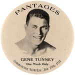 POCKET MIRROR LIKELY FOR HOLLYWOOD THEATRE  "PANTAGES/GENE TUNNEY/ONE WEEK ONLY" IN 1927.