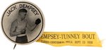 "JACK DEMPSEY" BUTTON/RIBBON FOR SESQUI-CENTENNIAL 1926  PHILADELPHIA FIGHT W/TUNNEY.