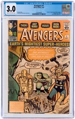 AVENGERS #1 SEPTEMBER 1963 CGC 3.0 GOOD/VG (FIRST AVENGERS).