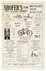 IVER JOHNSON BICYCLE CATALOGUE/STORE FLYER.