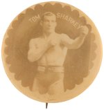 "TOM SHARKEY" REAL PHOTO BUTTON W/CAMEO PEPSIN GUM BACKPAPER 1897 SERIES.