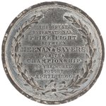 "THOMAS SAYERS, THE CHAMPION OF ENGLAND" 1860 BOXING MEDAL.