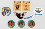 "GREMLINS 2 THE NEW BATCH" LOT OF 8 BUTTONS/PINS.