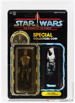 "STAR WARS: THE POWER OF THE FORCE - HAN SOLO (CARBONITE CHAMBER)" 92 BACK AFA U85 Y-NM+.