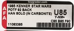 "STAR WARS: THE POWER OF THE FORCE - HAN SOLO (CARBONITE CHAMBER)" 92 BACK AFA U85 Y-NM+.