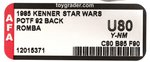 "STAR WARS: THE POWER OF THE FORCE - ROMBA" 92 BACK AFA U80 Y-NM.