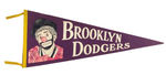 "BROOKLYN DODGERS" RARE PENNANT.