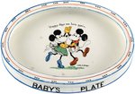 RARE & EXCEPTIONAL MICKEY & MINNIE MOUSE PARAGON CHINA BABY'S PLATE.
