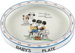 RARE & EXCEPTIONAL MICKEY & MINNIE MOUSE PARAGON CHINA BABY'S PLATE.