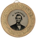 LINCOLN & JOHNSON CHOICE 1864 BACK-TO-BACK FERROTYPE JUGATE.