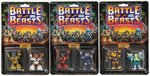 "BATTLE BEASTS" SERIES 1 CARDED FIGURE TRIO.