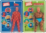 THE HUMAN TORCH & THE THING MEGO ACTION FIGURE PAIR ON PIN PIN CARDS.