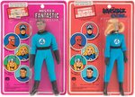 MR. FANTASTIC & INVISIBLE GIRL MEGO ACTION FIGURE PAIR ON PIN PIN CARDS.