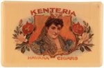 "KENTERIA HAVANA CIGARS" CELLULOID MATCH BOX HOLDER FROM ILLINOIS CIGAR CO.