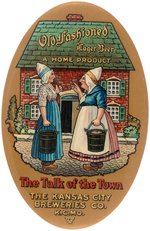 POCKET MIRROR FOR "OLD FASHIONED LAGER BEER/THE TALK OF THE TOWN" FROM K.C. BREWERIES, K.C. MO.