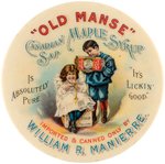 POCKET MIRROR FOR "OLD MANSE CANADIAN SAP MAPLE SYRUP/IT'S LICKIN' GOOD"