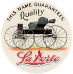 POCKET MIRROR FOR "LaPORTE" CARRIAGES/THIS NAME GUARANTEES QUALITY".