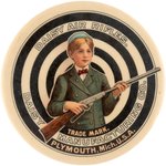 OUTSTANDING AND RARE POCKET MIRROR FOR DAISY AIR RIFLES C. 1909.