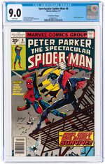 SPECTACULAR SPIDER-MAN #8 JULY 1977 CGC 9.0 VF/NM (35 CENT VARIANT).