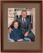 JIMMY & ROSALYNN CARTER SIGNED & FRAMED PHOTO.