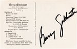 BARRY GOLDWATER SIGNED POSTCARD.