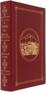 GERALD FORD SIGNED "THE LIBRARY OF THE PRESIDENTS - A TIME TO HEAL" HIGH QUALITY HARDCOVER BOOK.