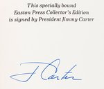 JIMMY CARTER SIGNED "THE LIBRARY OF THE PRESIDENTS - KEEPING FAITH" HIGH QUALITY HARDCOVER BOOK.