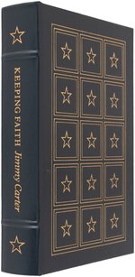 JIMMY CARTER SIGNED "THE LIBRARY OF THE PRESIDENTS - KEEPING FAITH" HIGH QUALITY HARDCOVER BOOK.